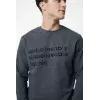 Pull à col rond en coton recyclé non teinté Iqoniq Denali