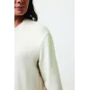 Pull à col rond en coton recyclé non teinté Iqoniq Denali