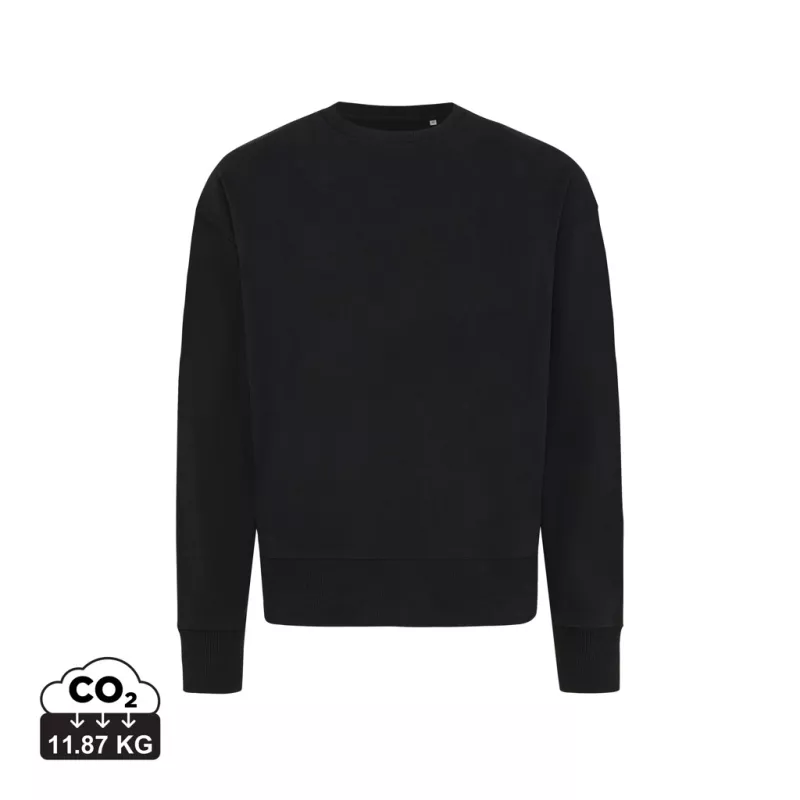 Iqoniq Kruger Relax-Rundhals-Sweater aus recycelt. Baumwolle