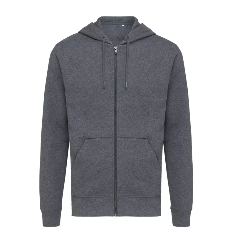 Felpa con cappuccio Iqoniq Abisko in cotone riciclato e zip