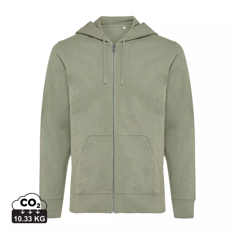 Felpa con cappuccio Iqoniq Abisko in cotone riciclato e zip