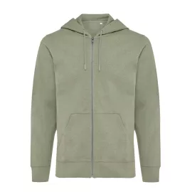Felpa con cappuccio Iqoniq Abisko in cotone riciclato e zip