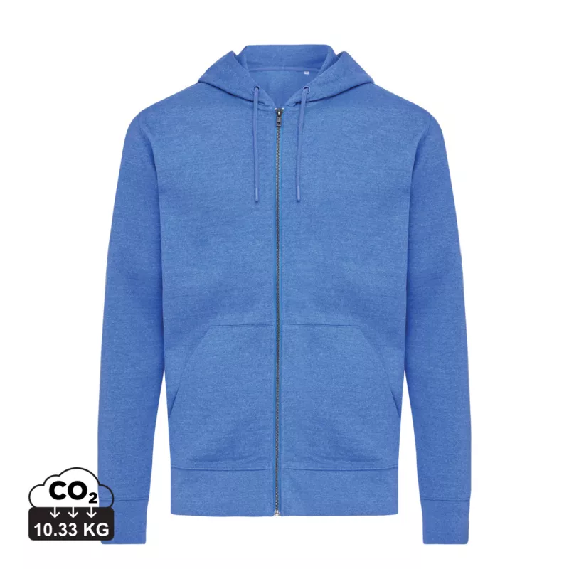 Felpa con cappuccio Iqoniq Abisko in cotone riciclato e zip
