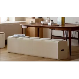 Panca allungabile in carta Kraft 6 persone