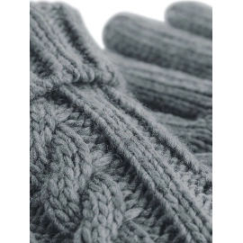 Cable Knit Melange Gloves