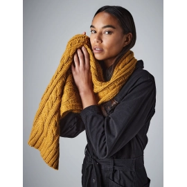 Cable Knit Melange Scarf