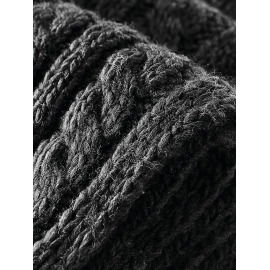 Cable Knit Melange Scarf