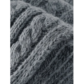 Cable Knit Melange Scarf