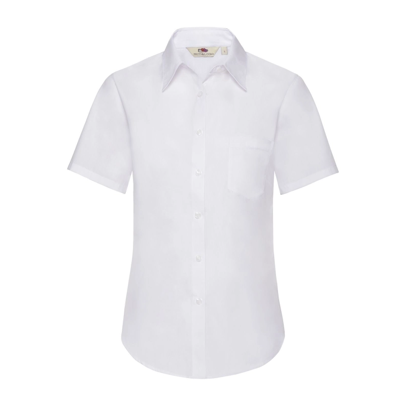 Ladies Poplin Shirt Short Sleeve