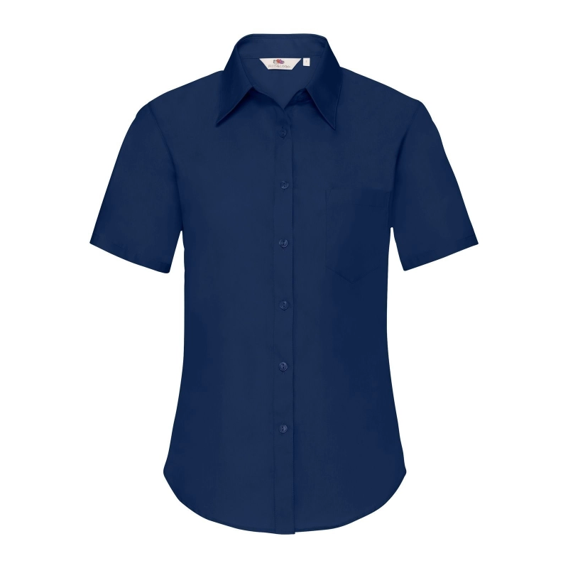 Ladies Poplin Shirt Short Sleeve