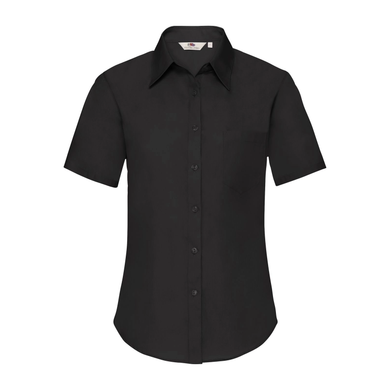 Ladies Poplin Shirt Short Sleeve