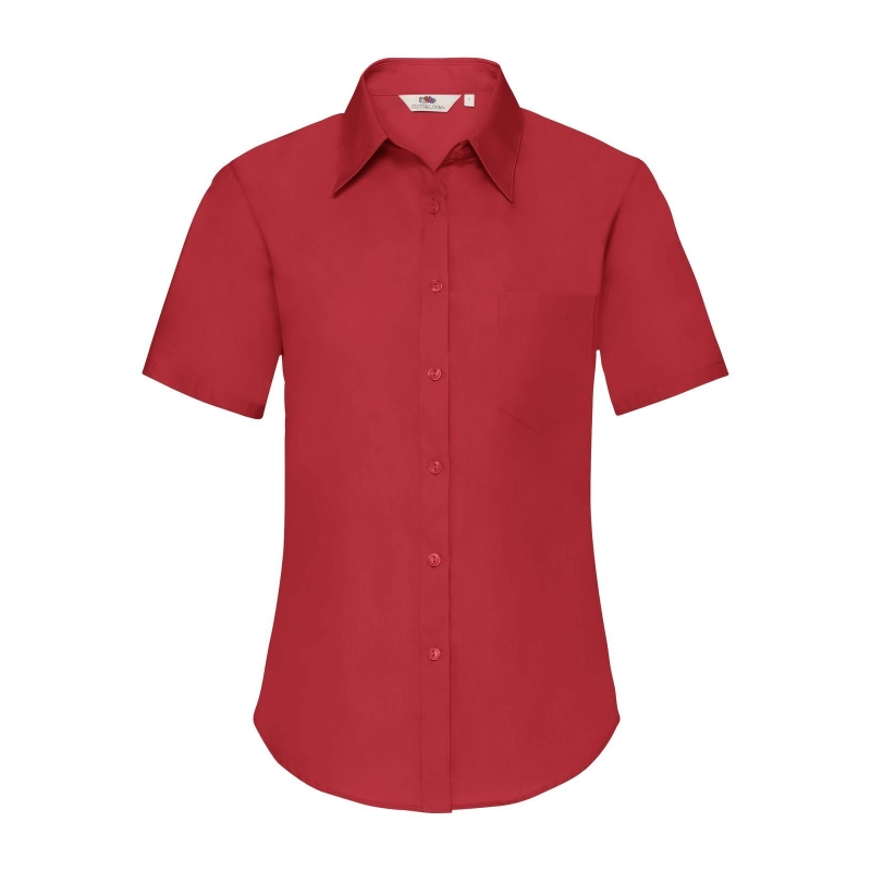Ladies Poplin Shirt Short Sleeve