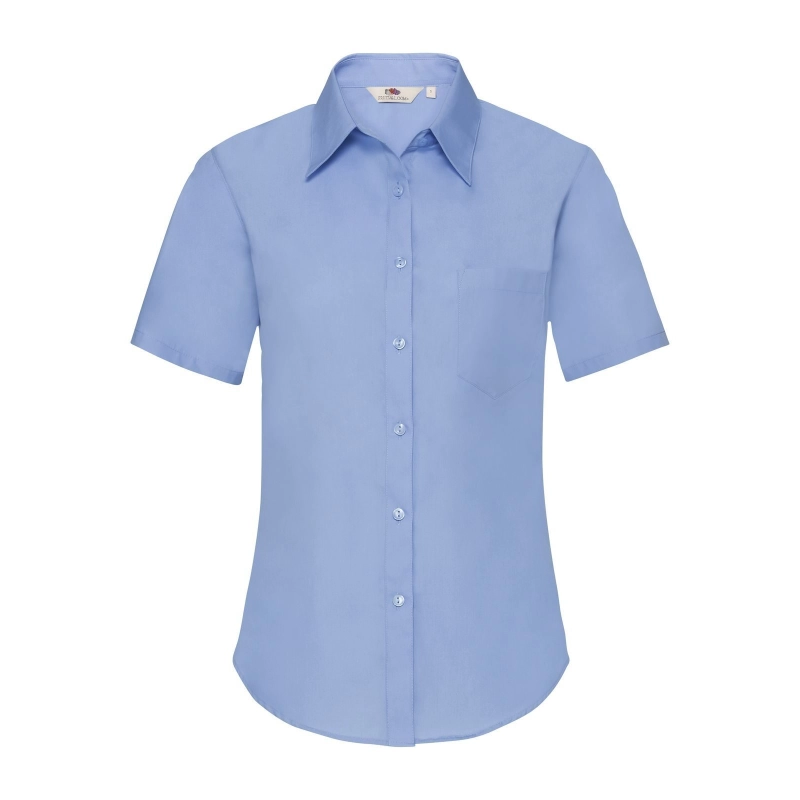 Ladies Poplin Shirt Short Sleeve