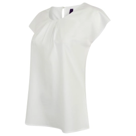 Ladies' Pleat Front S/S Blouse