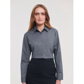 Ladies' Long Sleeve PolyCotton Poplin Shirt