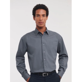 Men's Long Sleeve PolyCotton Poplin Shirt