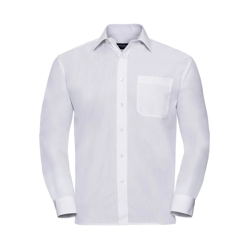 Men's Long Sleeve PolyCotton Poplin Shirt