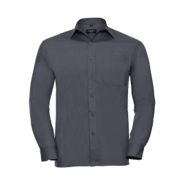 Men's Long Sleeve PolyCotton Poplin Shirt