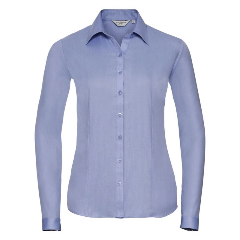 Chemise à Chevrons Cintréé Manches Longues Femme