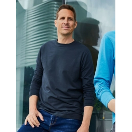 Men's BIO Stretch-Longsleeve Work - SOLID -