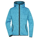 Veste en tricot polaire avec capuche femme