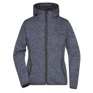 Veste en tricot polaire avec capuche femme