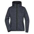 Veste en tricot polaire avec capuche femme