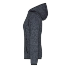 Veste en tricot polaire avec capuche femme