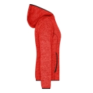 Veste en tricot polaire avec capuche femme