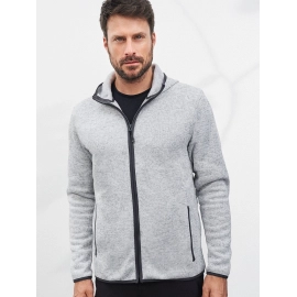 Veste en tricot polaire avec capuche homme