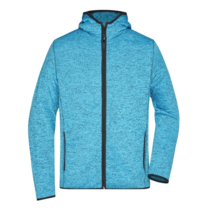Veste en tricot polaire avec capuche homme