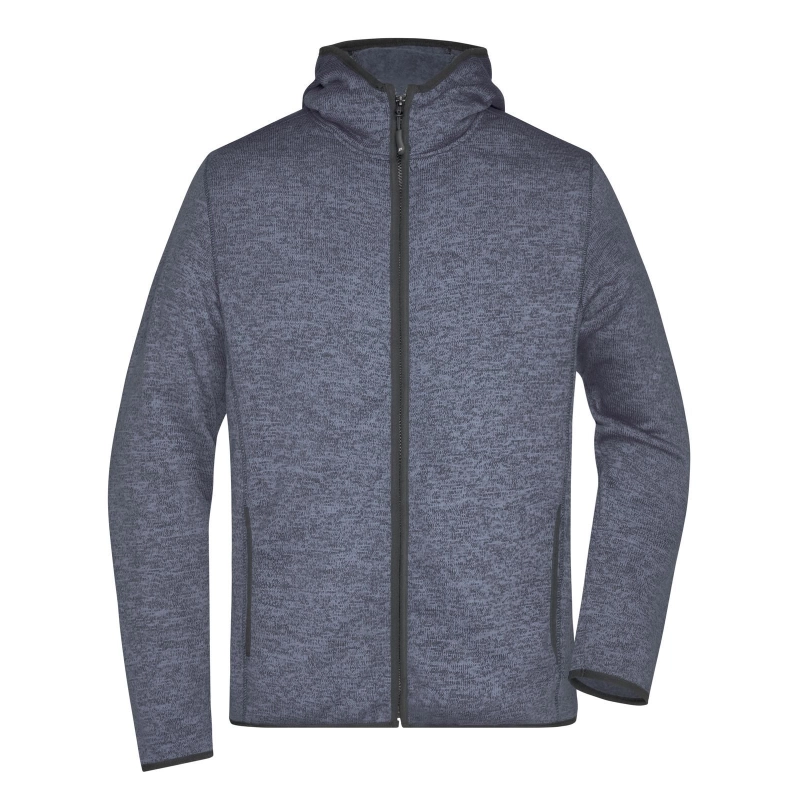 Veste en tricot polaire avec capuche homme
