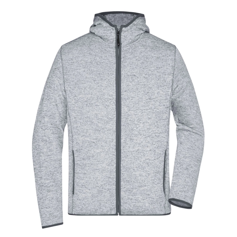 Veste en tricot polaire avec capuche homme