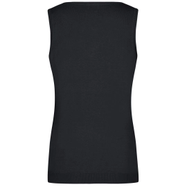 Pull sans manches col V femme