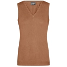 Pull sans manches col V femme