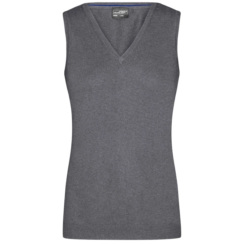 Pull sans manches col V femme