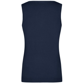 Pull sans manches col V femme