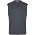 Pull sans manches col V homme