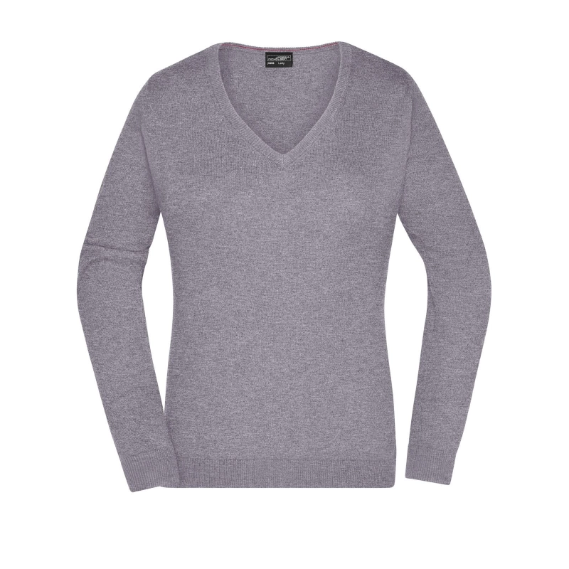 Pull col V femme