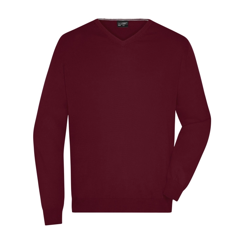 Pull col V homme