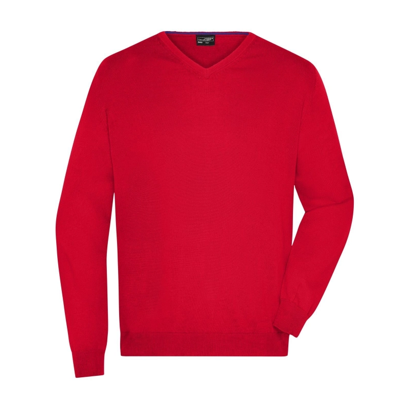 Pull col V homme