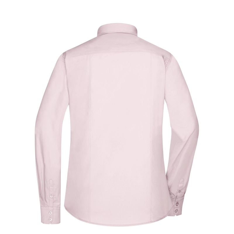 Chemise femme à manches longues en popeline