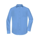 Chemise homme à manches longues en popeline