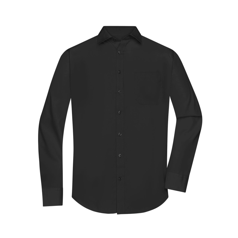 Chemise homme à manches longues en popeline