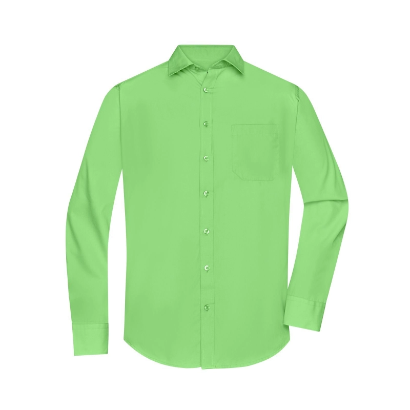 Chemise homme à manches longues en popeline