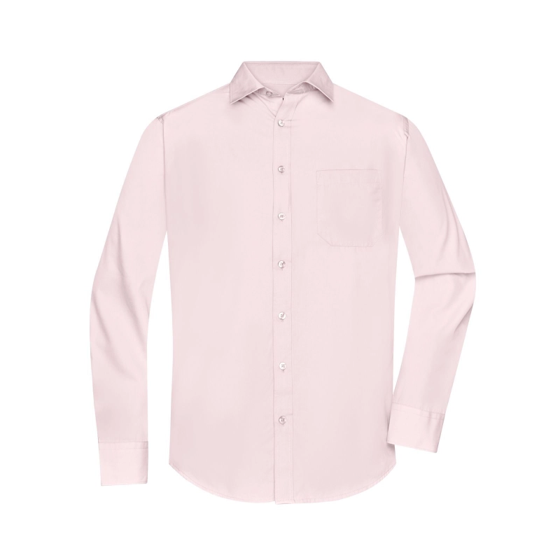 Chemise homme à manches longues en popeline