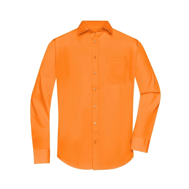 Chemise homme à manches longues en popeline