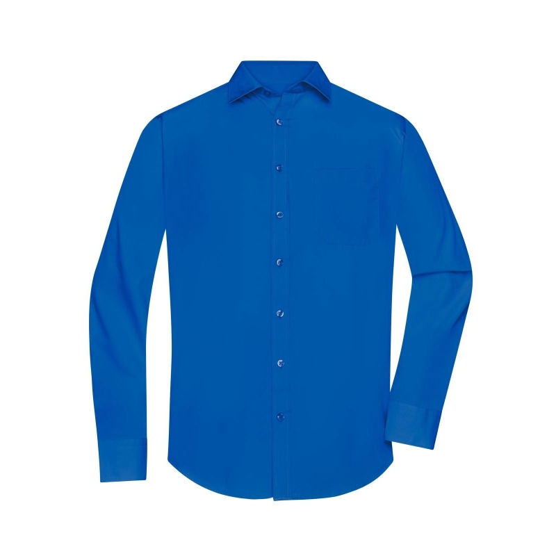 Chemise homme à manches longues en popeline