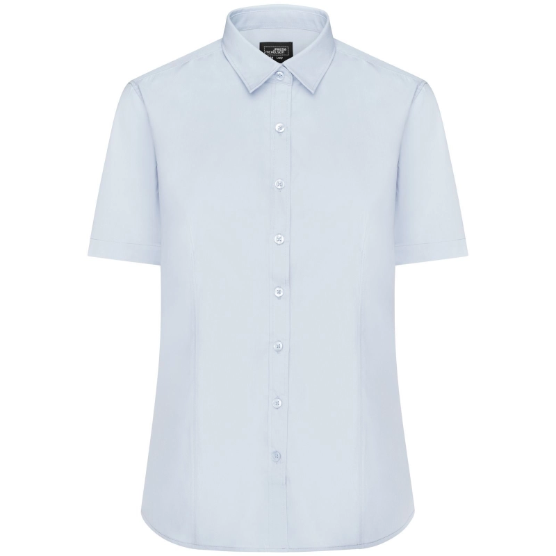 Chemise femme à manches courtes en popeline