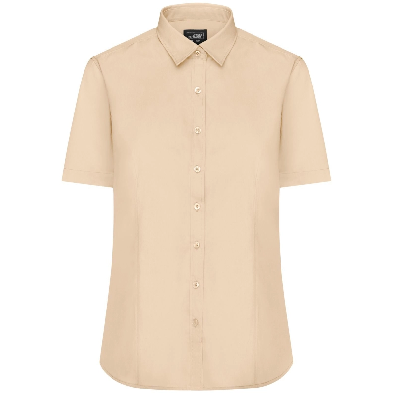Chemise femme à manches courtes en popeline